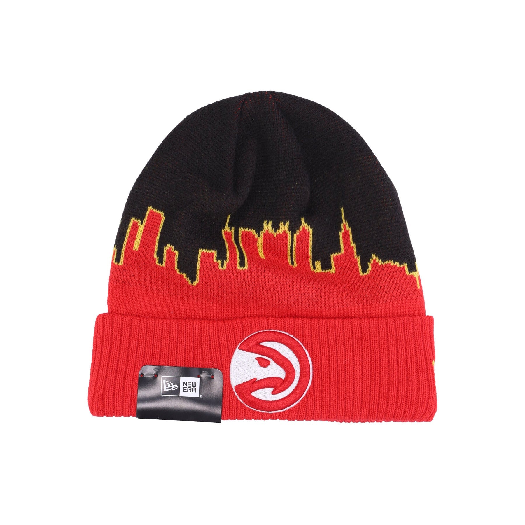 New Era, Cappello Uomo Nba Tip Off Knit Atlhaw, Black/original Team Colors