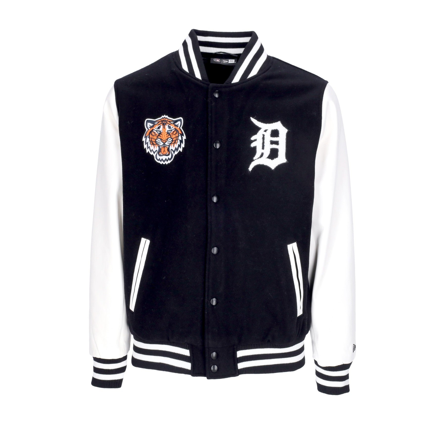 New Era, Giubbotto College Uomo Mlb Wordmark Varsity Jacket Dettig, Black