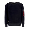 Alpha Industries, Felpa Girocollo Uomo Teddy Sweater, Black