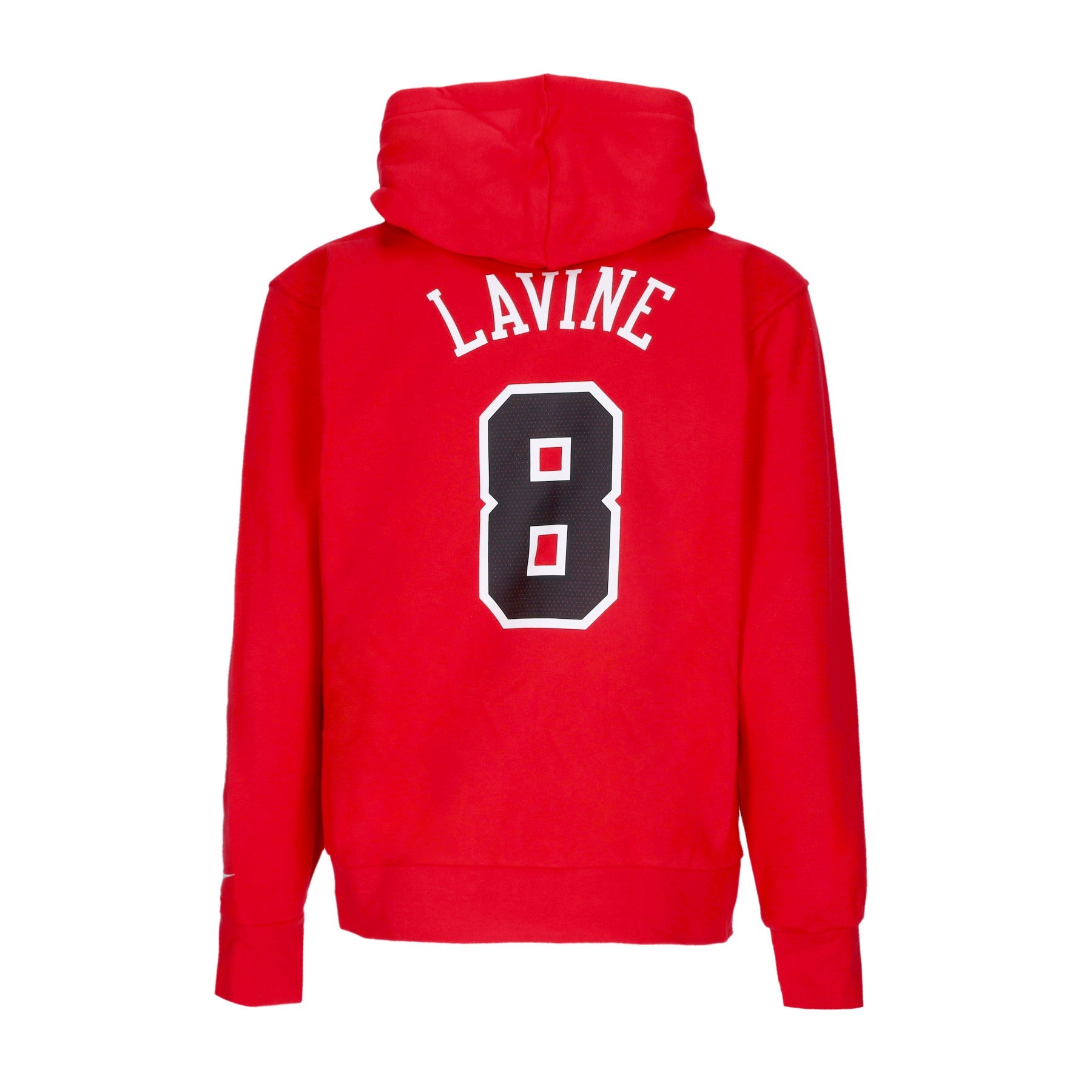 Nike Nba, Felpa Cappuccio Uomo Nba Essential Fleece Hoodie No 8 Zach Lavine Chibul, University Red