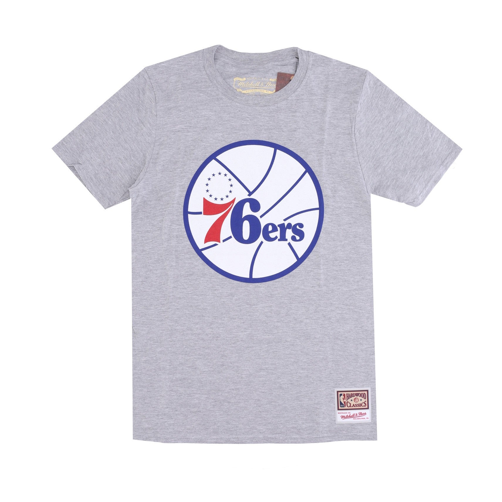 Mitchell & Ness, Maglietta Uomo Nba Team Logo Tee Hardwood Classics  Phi76e, Grey