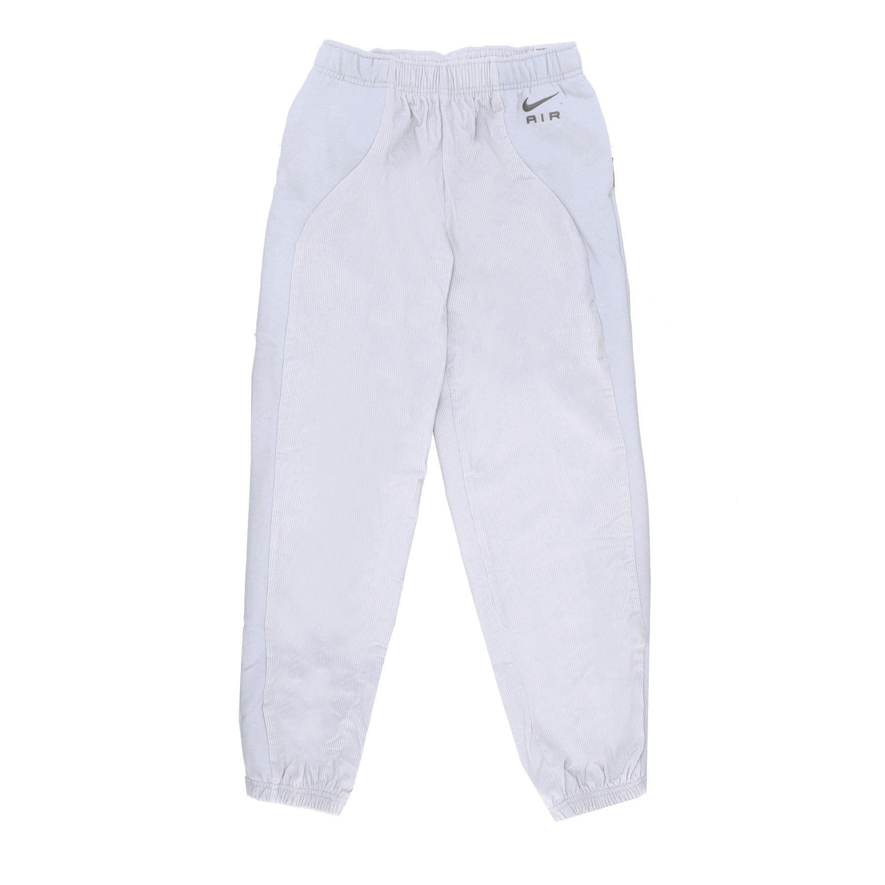 Nike, Pantalone Tuta Leggero Donna Sportswear Air High-waisted Corduroy Fleece Pants, Pure Platinum/flat Pewter