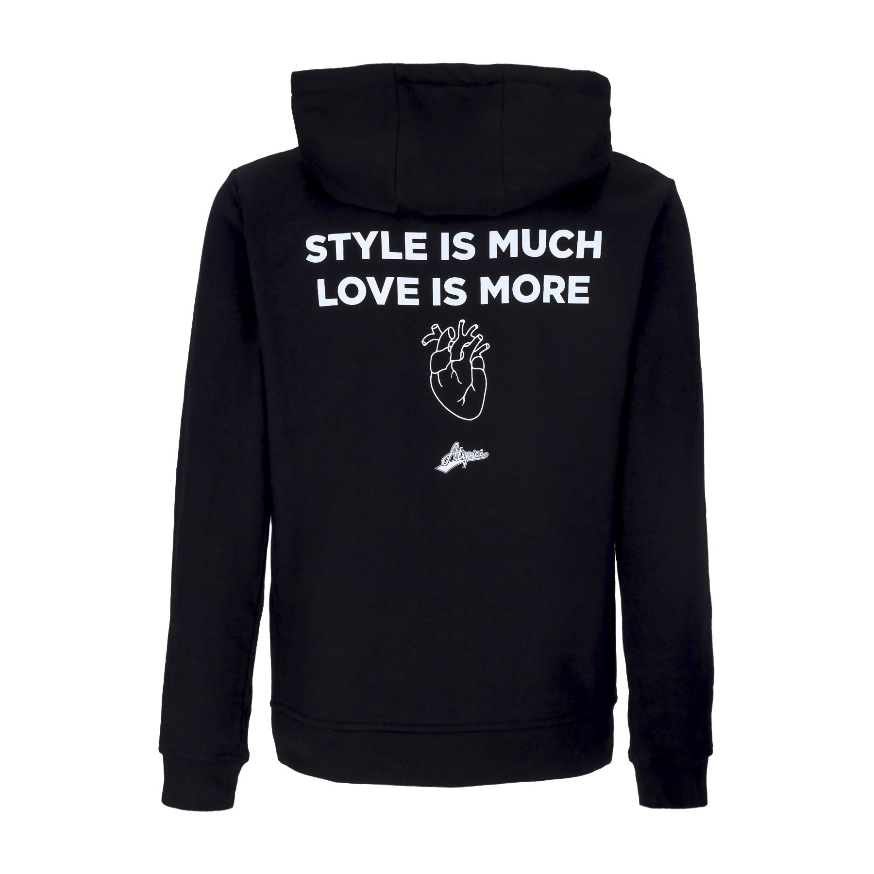 Atipici, Felpa Cappuccio Uomo Follow Your Art Style Is Much Hoodie, Black