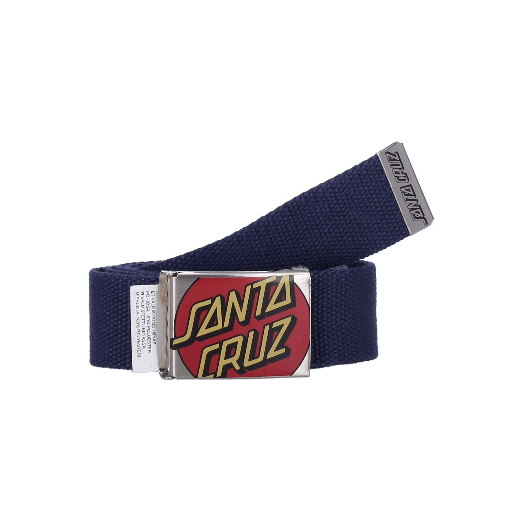Santa Cruz, Cintura Uomo Crop Dot Belt, Navy Blue