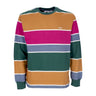 Obey, Maglietta Manica Lunga Uomo Nationale Stripe L/s Tee, Dark Cedar Multi