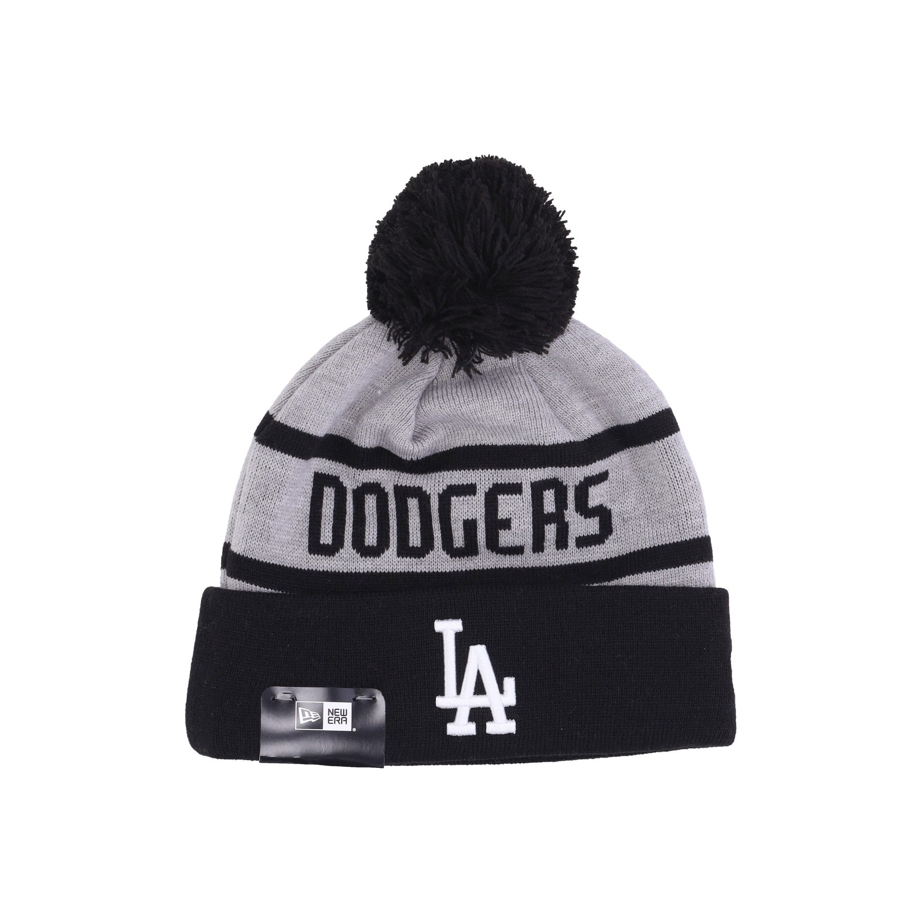 New Era, Cappello Pom Pom Uomo Mlb Jake Cuff Beanie Losdod, Heather Grey