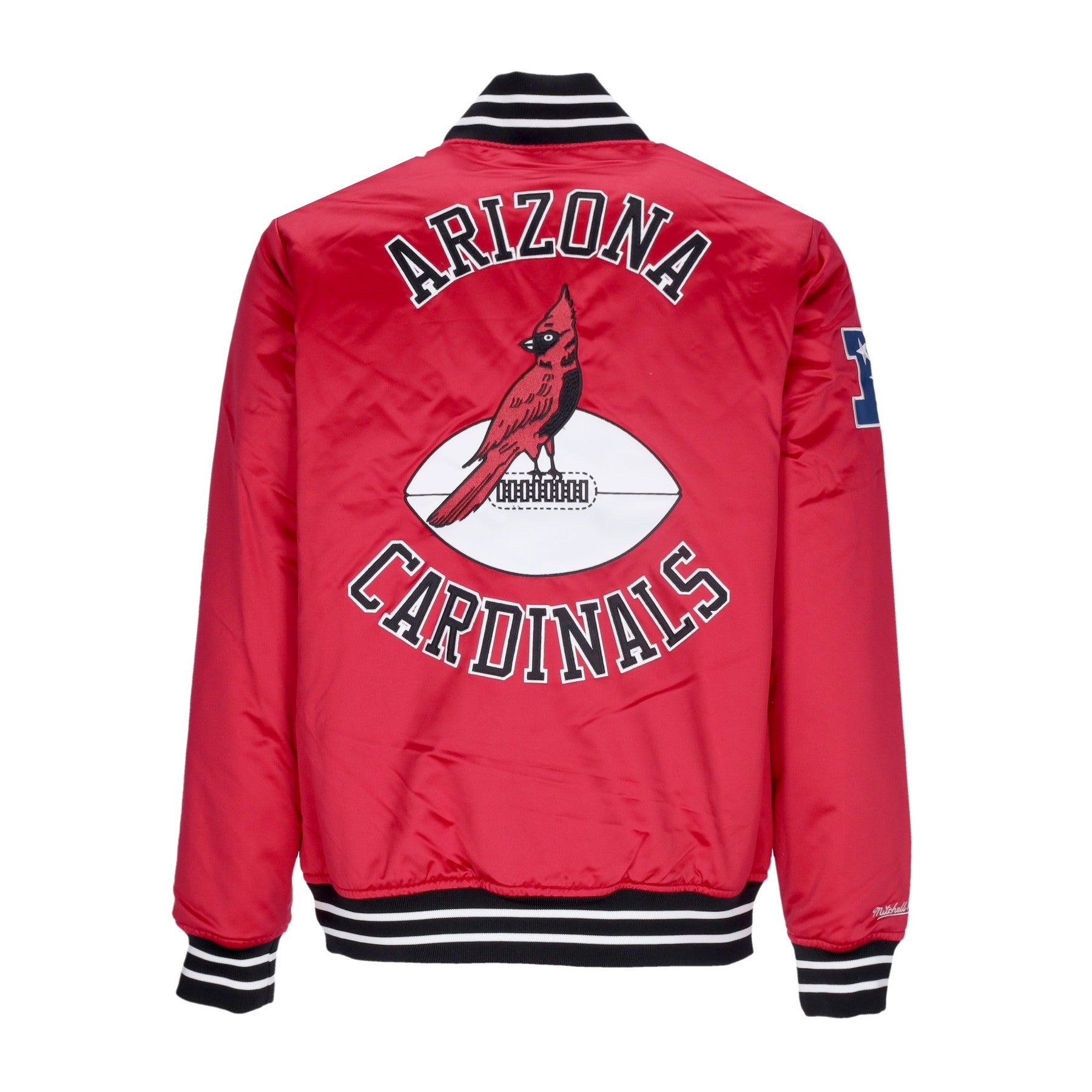 Mitchell & Ness, Giubbotto Bomber Uomo Nfl Heavyweight Satin Jacket Aricar, 