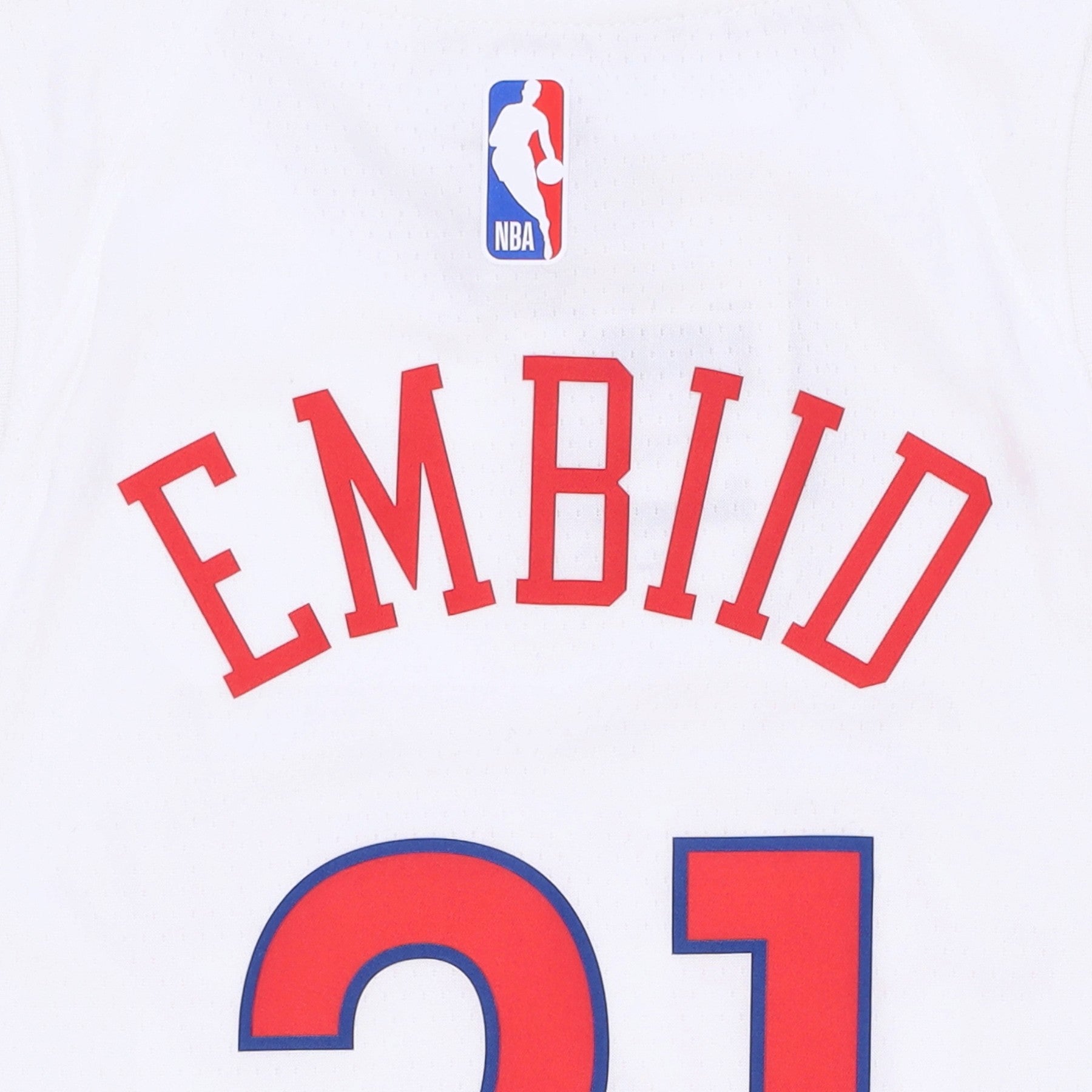 Canotta Basket Ragazzo Nba City Edition Swingman Jersey No 21 Joel Embiid Phi76e Original Team Colors