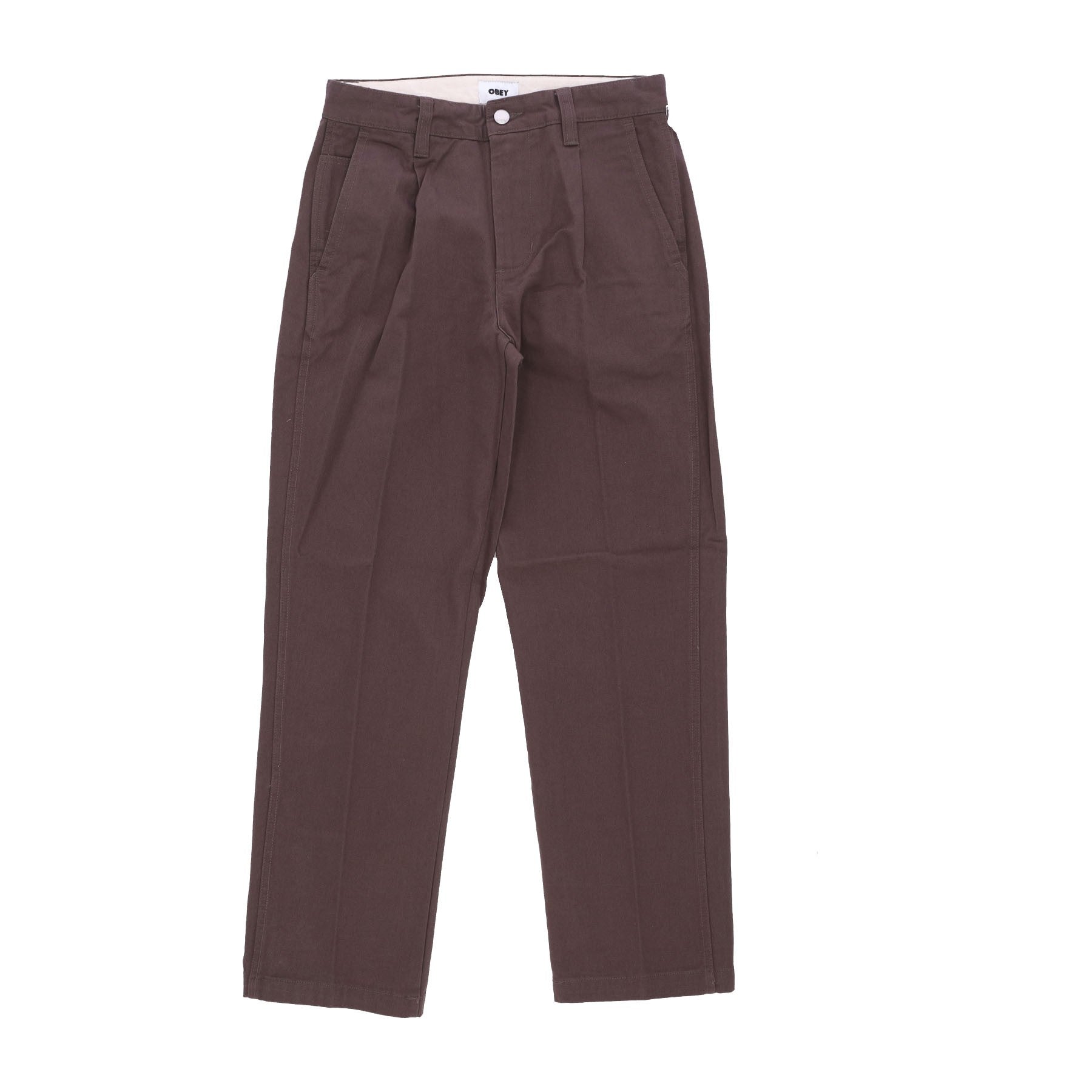 Obey, Pantalone Lungo Uomo Estate Pant, Dark Brown