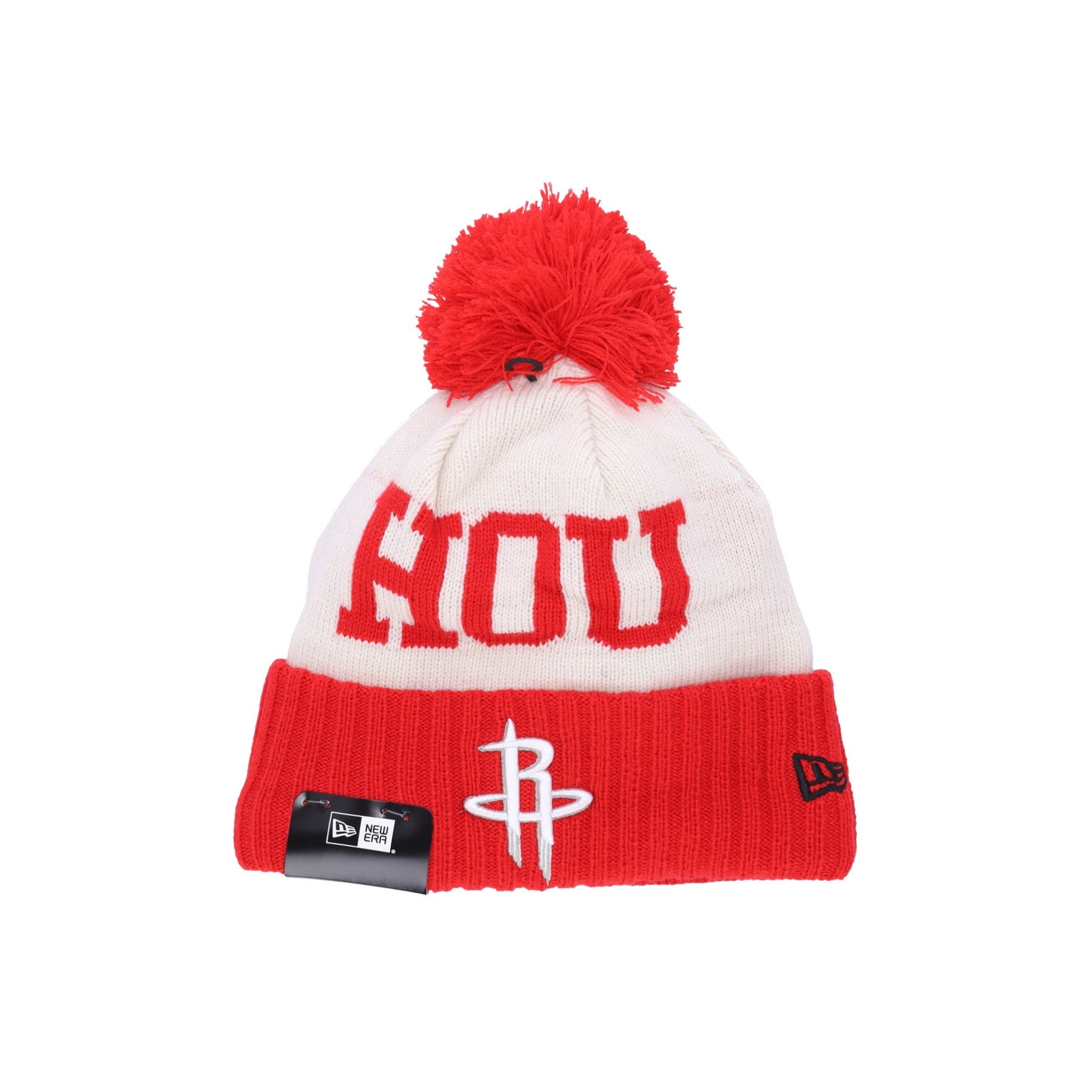 New Era, Cappello Pom Pom Uomo Nba Draft Knit Houroc, Chrome White/original Team Colors