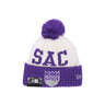 New Era, Cappello Pom Pom Uomo Nba Draft Knit Sackin, Chrome White/original Team Colors