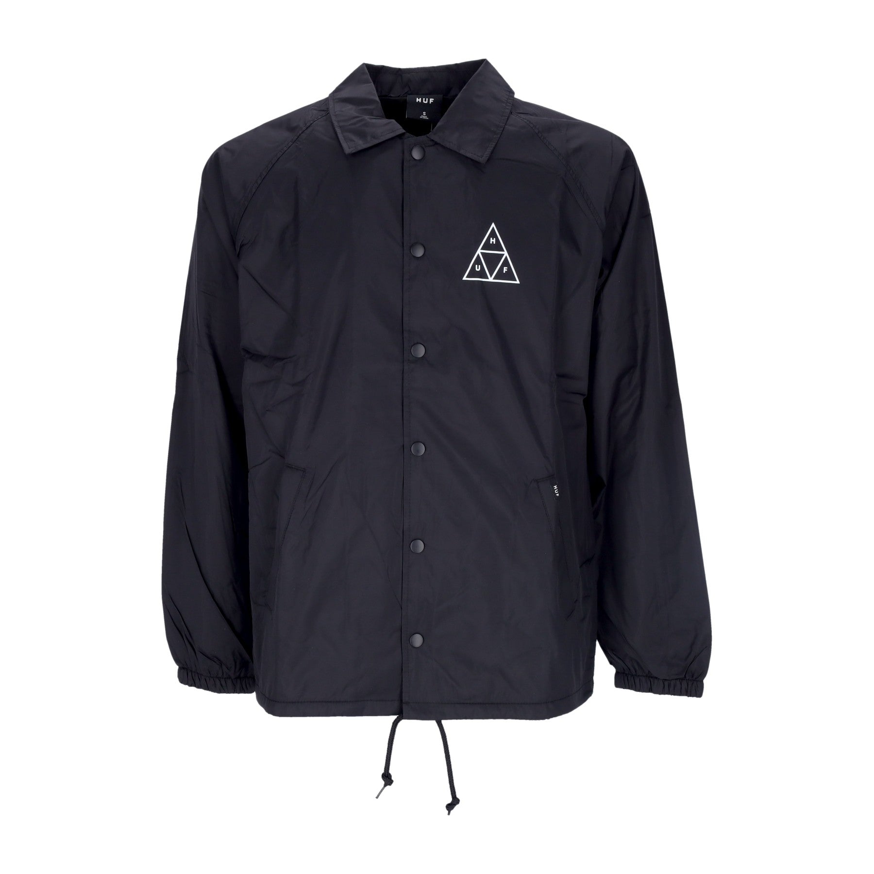 Huf, Giacca Coach Jacket Uomo Essentials Coaches Jacket, Black