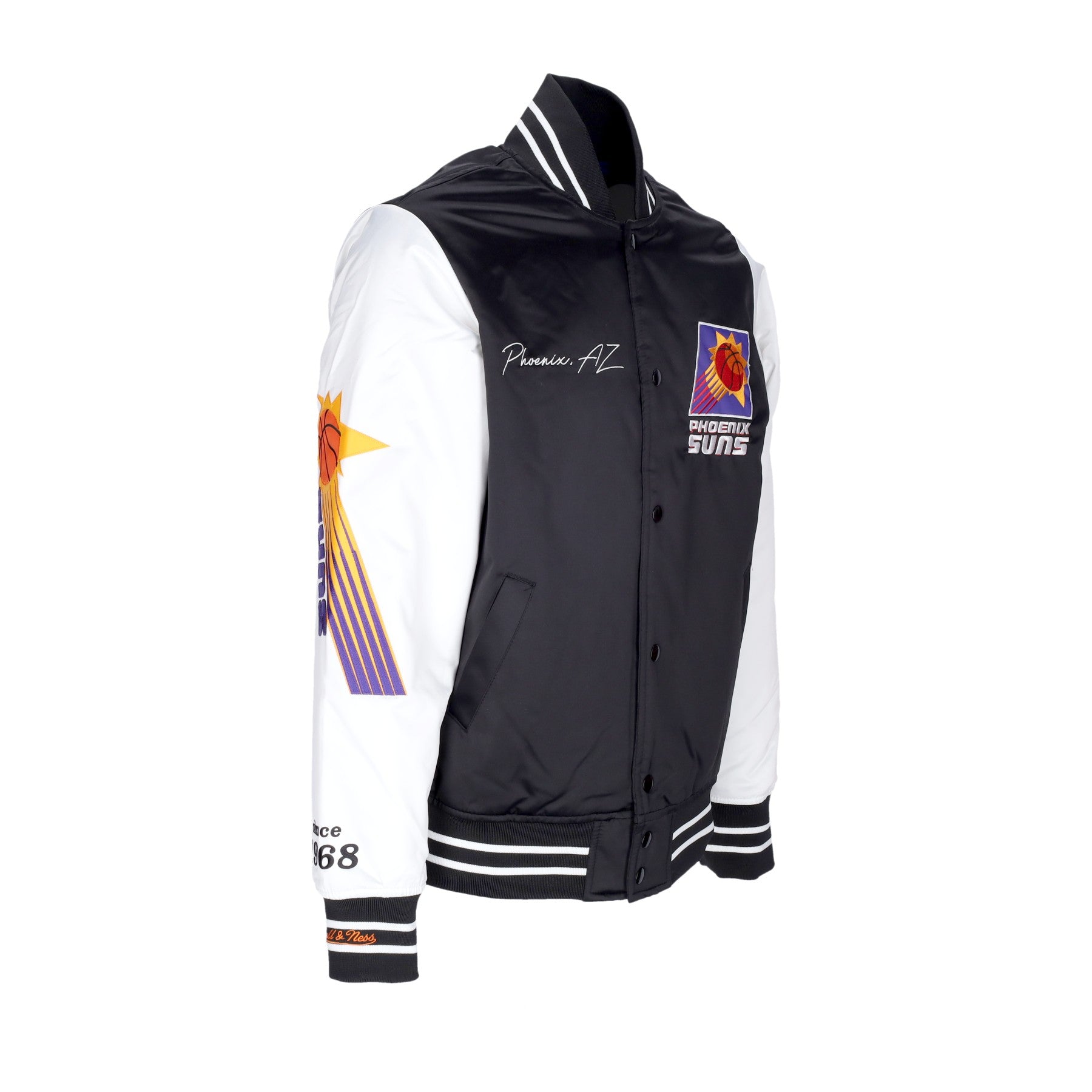 Mitchell & Ness, Giubbotto Bomber Uomo Nba Team Origins Varsity Satin Jacket Hardwood Classics  Phosun, 