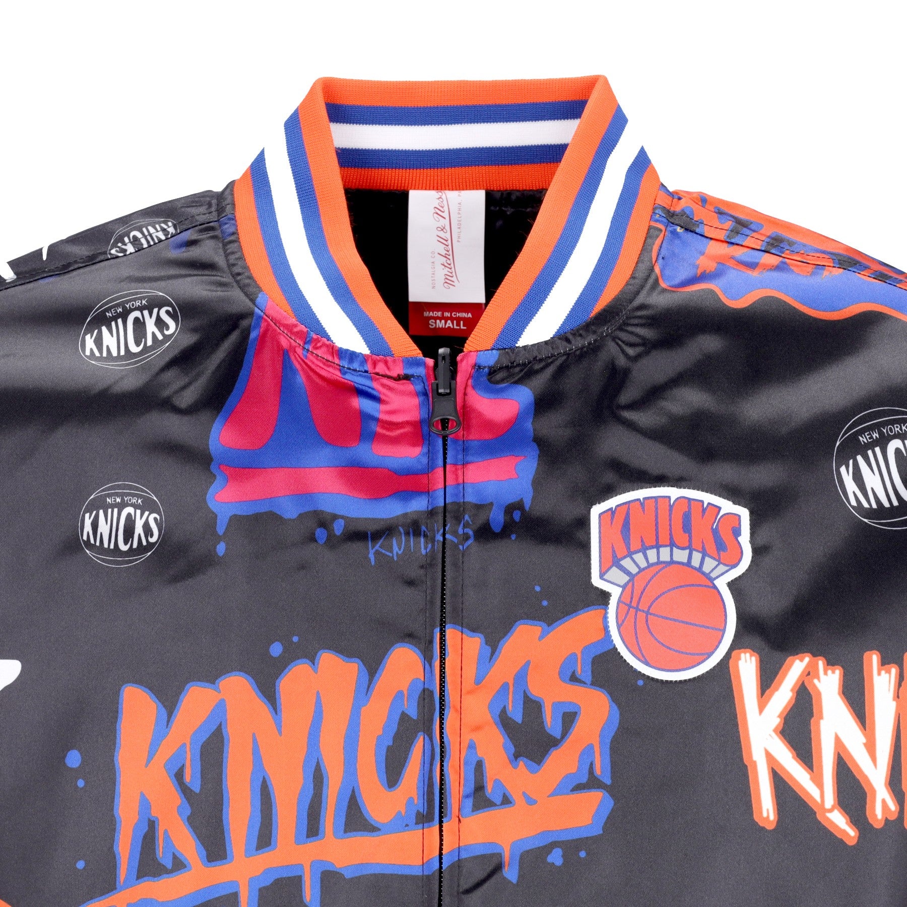 Mitchell & Ness, Giubbotto Bomber Uomo Nba Slap Sticker Reversible Jacket Hardwood Classics Neykni, 