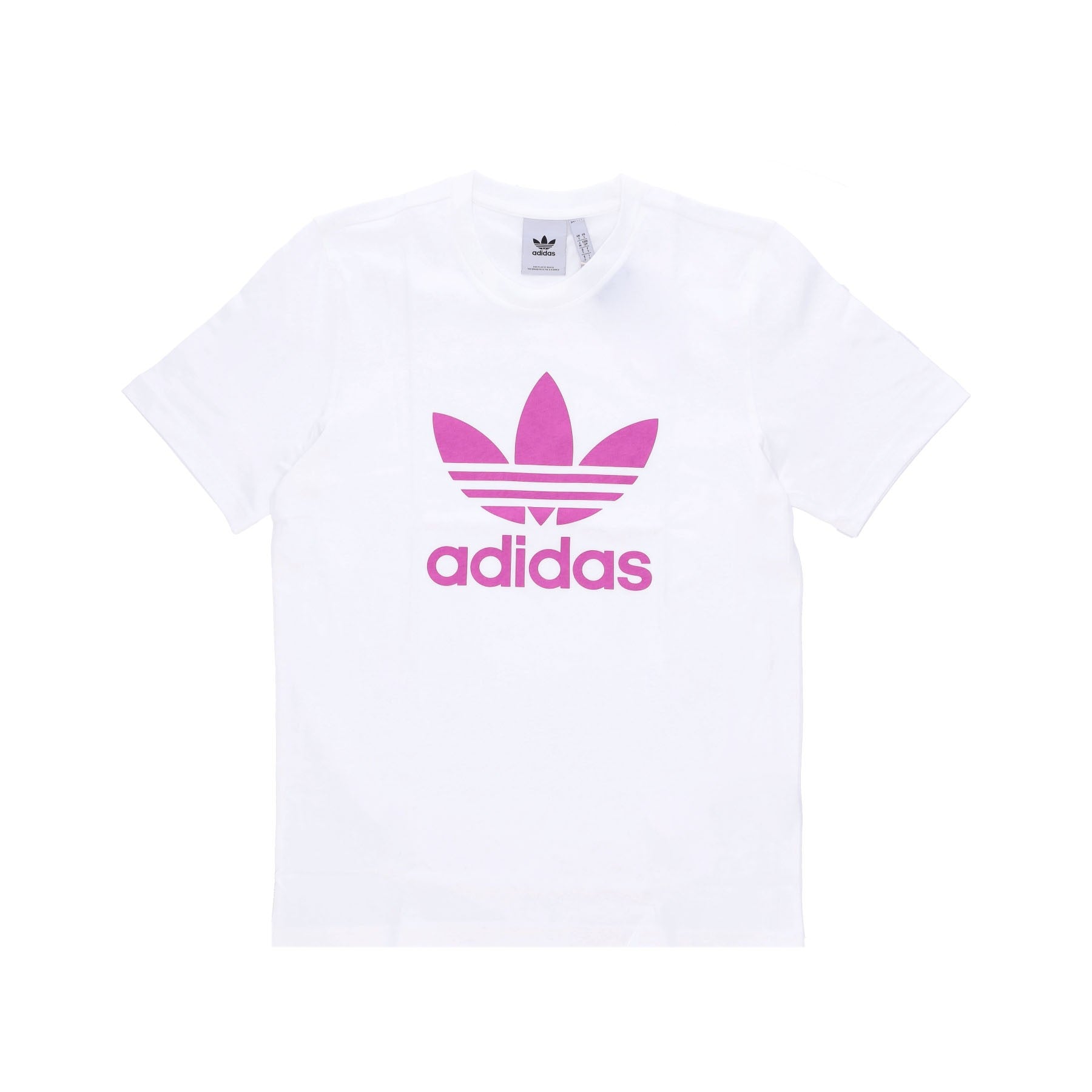 Adidas, Maglietta Uomo Trefoil Tee, White/semi Pulse Lilac