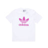 Adidas, Maglietta Uomo Trefoil Tee, White/semi Pulse Lilac