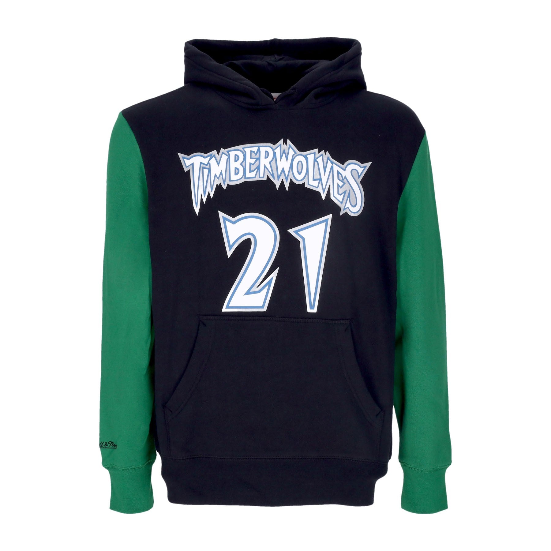 Mitchell & Ness, Felpa Cappuccio Uomo Nba Fashion Fleece Hoodie 1997 No 21 Kevin Garnett Hardwood Classics  Mintim, Original Team Colors