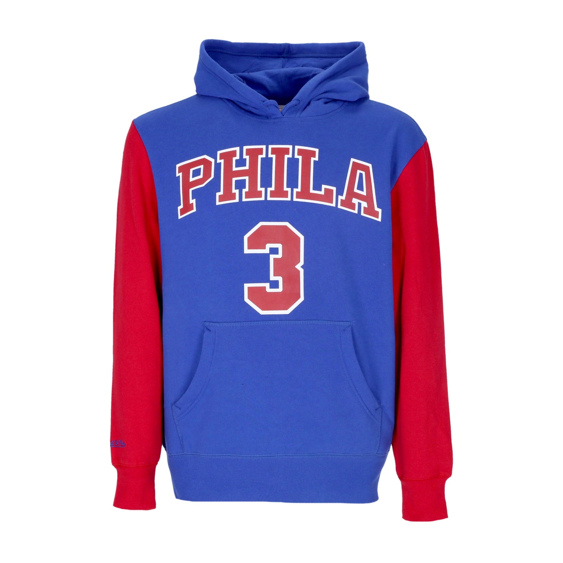 Mitchell & Ness, Felpa Cappuccio Uomo Nba Fashion Fleece Hoodie 1996 No 3 Allen Iverson Hardwood Classics  Phi76e, Original Team Colors