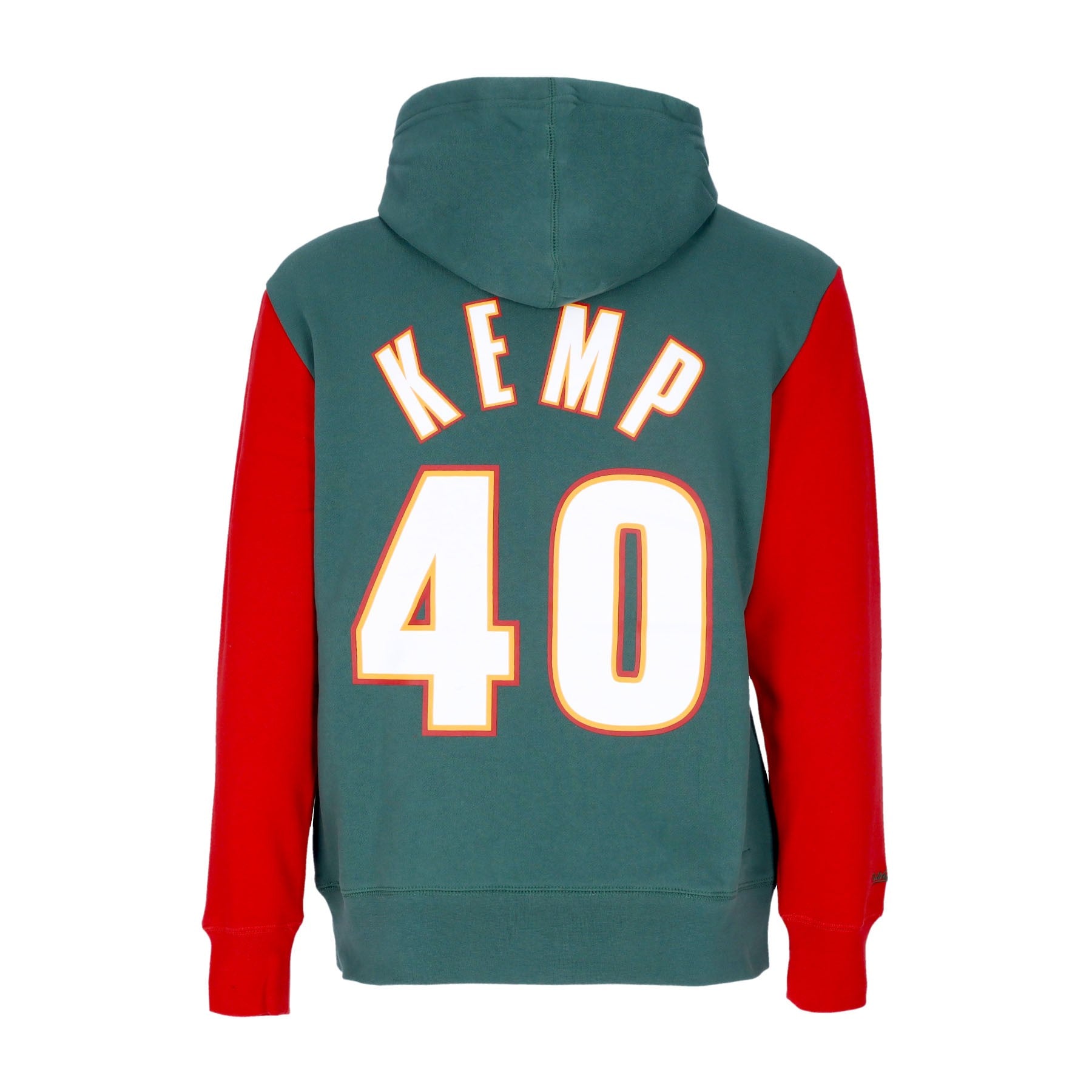 Mitchell & Ness, Felpa Cappuccio Uomo Nba Fashion Fleece Hoodie 1996 No 40 Shawn Kemp Hardwood Classics Seasup, 