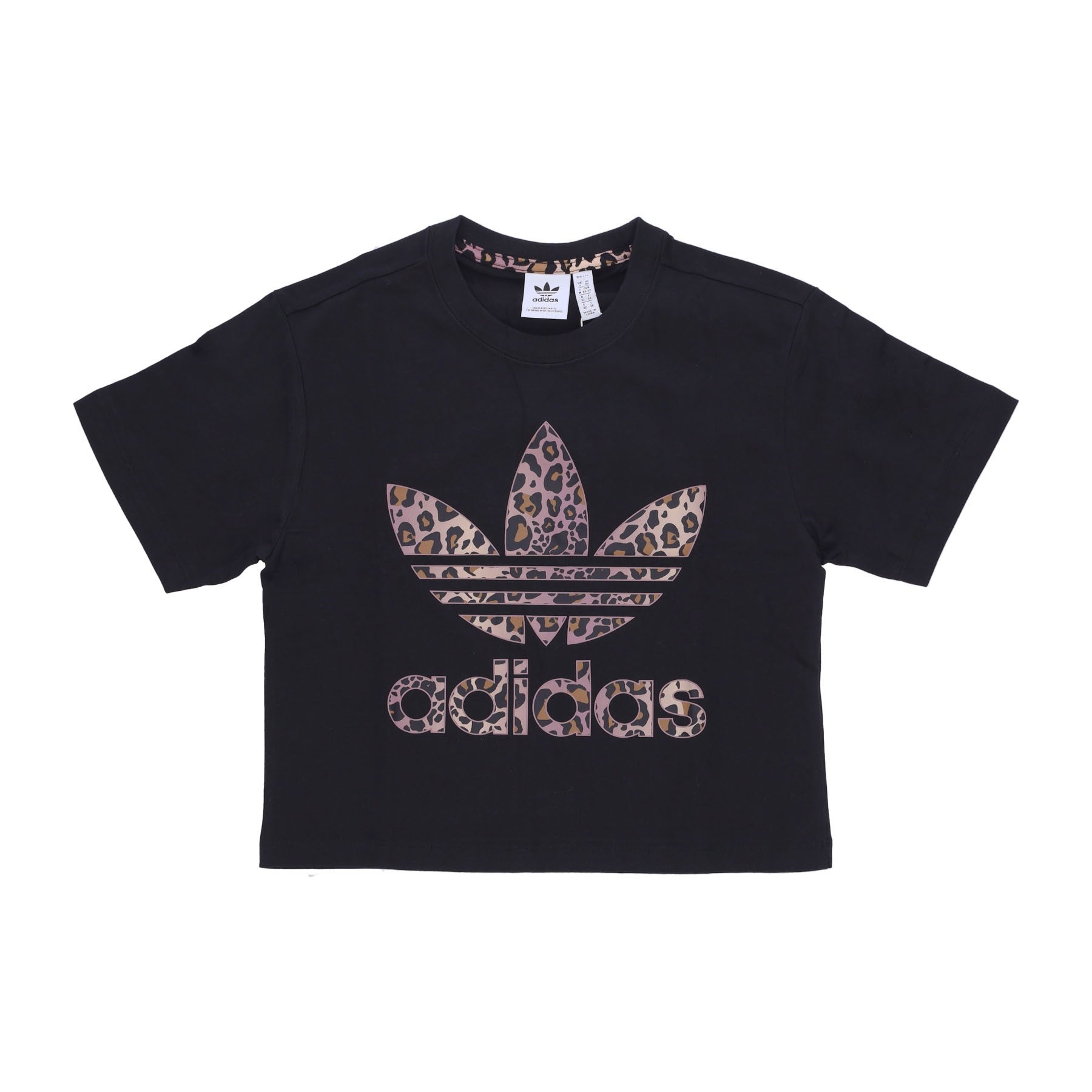 Adidas, Maglietta Donna Animalier Big Logo Tee, Black