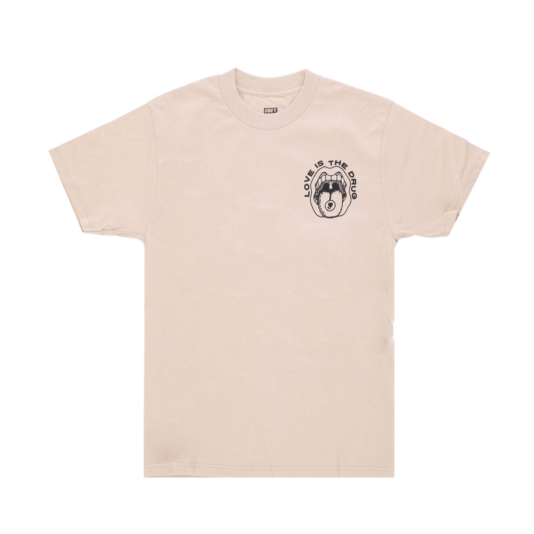 Maglietta Uomo Love Is the Drug Classic Tee Sand