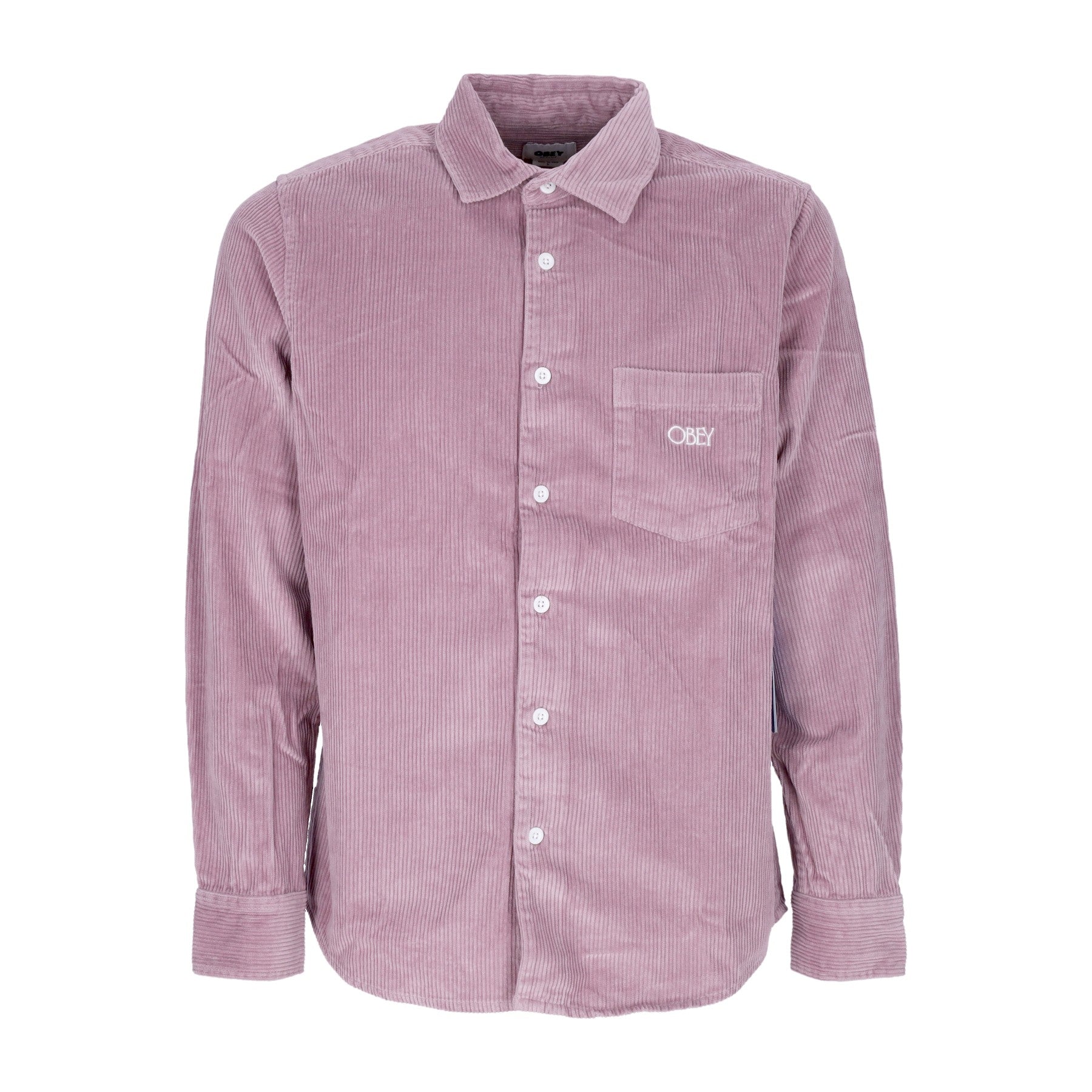 Obey, Camicia Manica Lunga Uomo Julian Woven L/s, Lilac Chalk