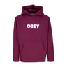 Obey, Felpa Cappuccio Uomo Bold Hood Premium Fleece, Beetroot