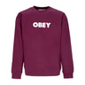 Obey, Felpa Girocollo Uomo Bold Crew Premium Fleece, Beetroot