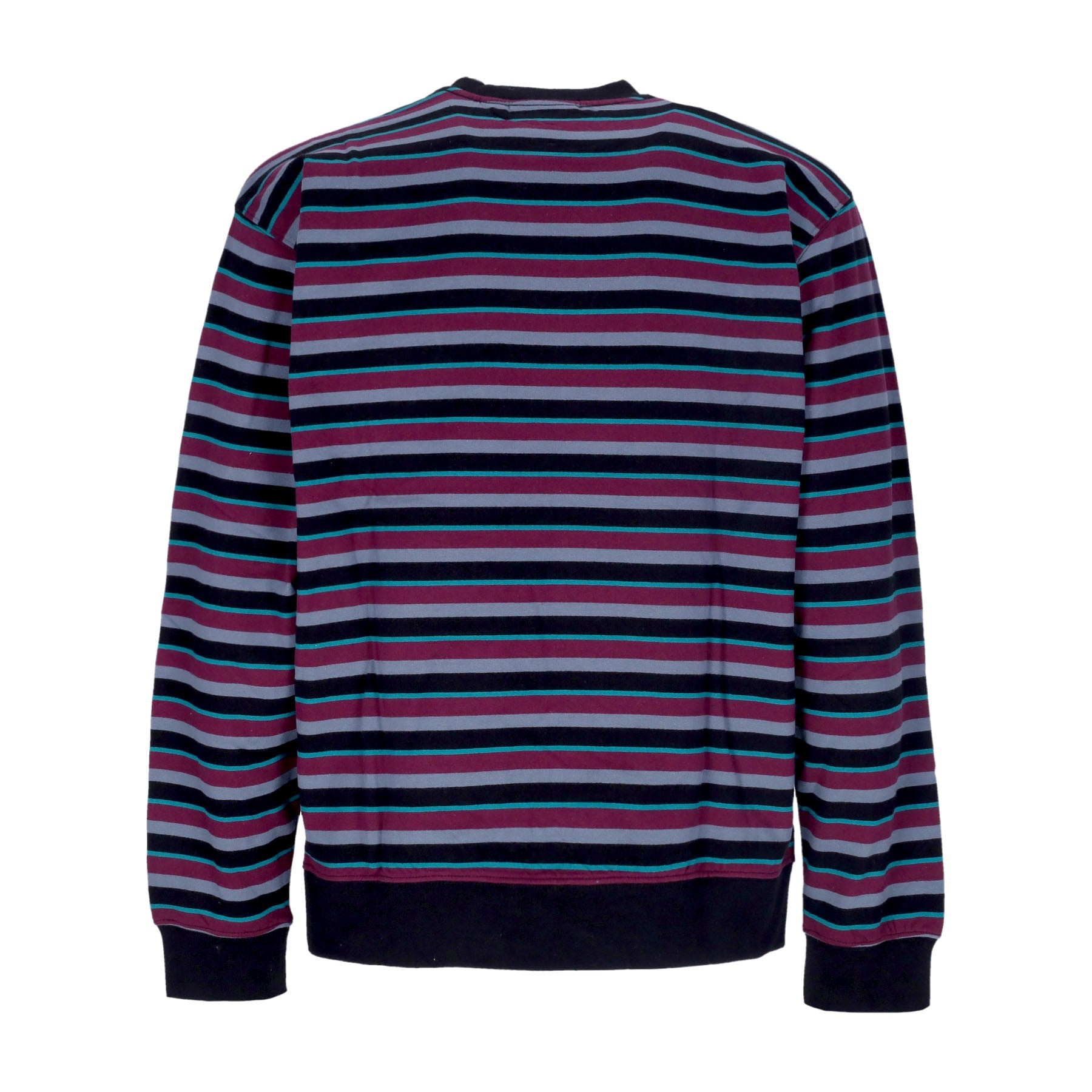 Obey, Felpa Girocollo Uomo Anden Stripe Crew Specialty Fleece, 