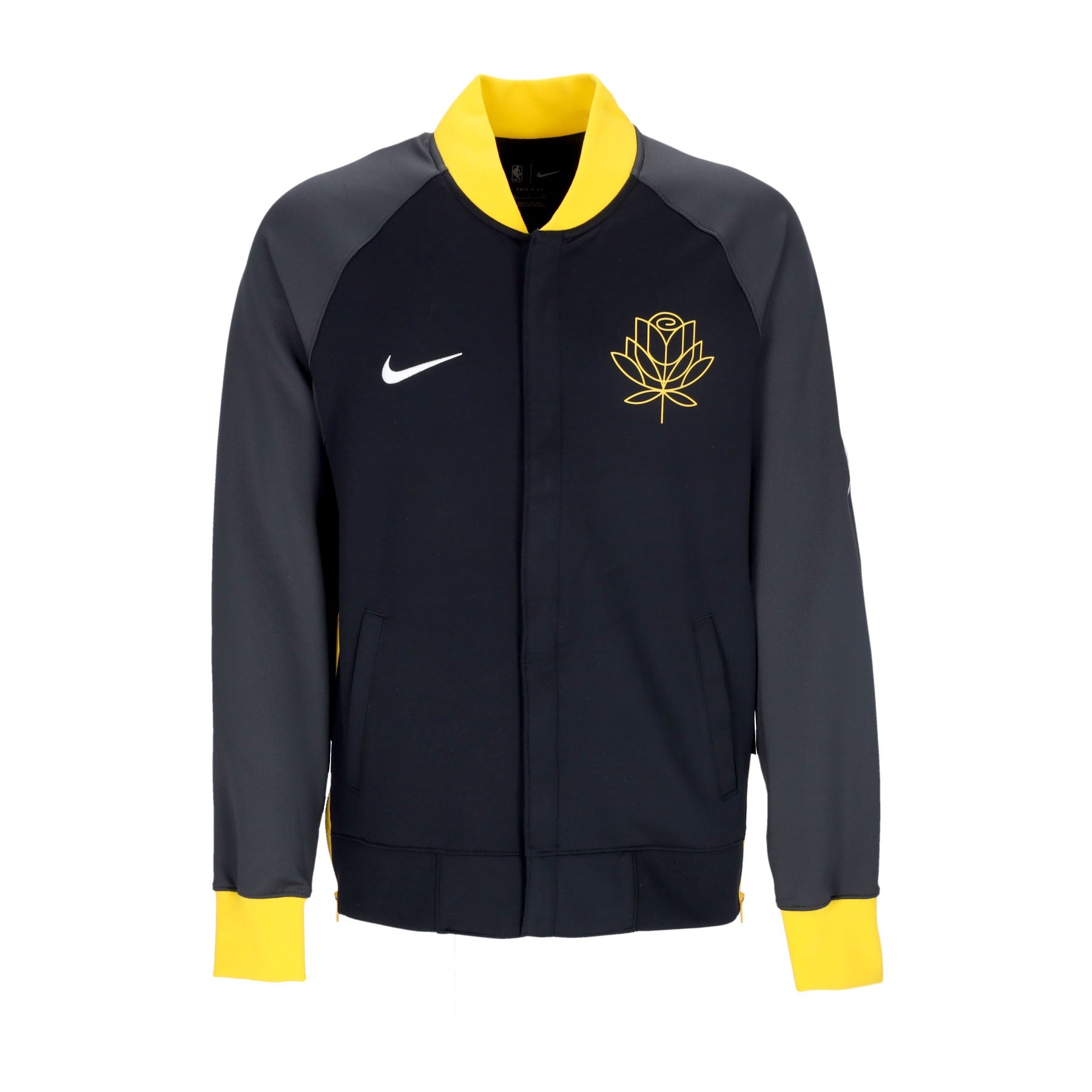 Nike Nba, Felpa Leggera College Uomo Nba City Edition  Dri-fit Showtime Full-zip Jacket Golwar, Black/anthracite/amarillo/white