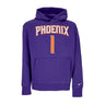 Nike Nba, Felpa Cappuccio Uomo Nba Essential Fleece Hoodie No 1 Devin Booker Phosun, New Orchid