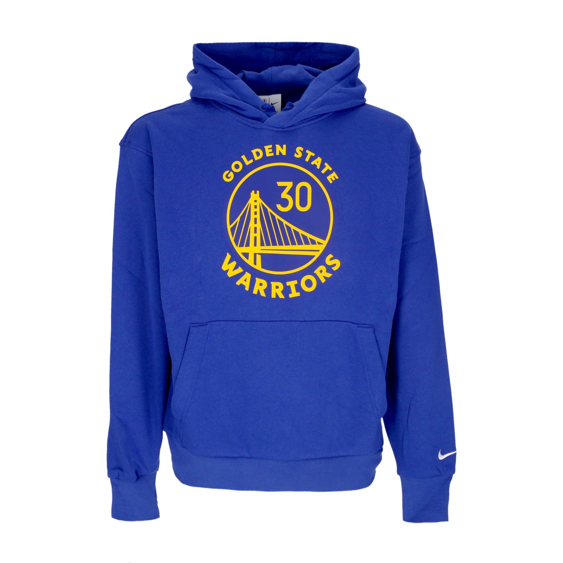 Nike Nba, Felpa Cappuccio Uomo Nba Essential Fleece Hoodie No 30 Stephen Curry Golwar, Rush Blue