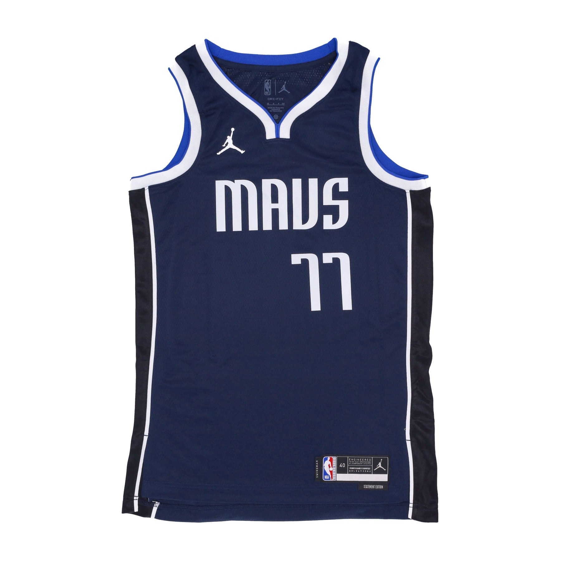 Jordan Nba, Canotta Basket Uomo Nba Statement Edition 22 Dri-fit Swingman Jersey No 77 Luka Doncic Dalmav, College Navy