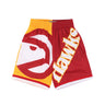 Mitchell & Ness, Pantaloncino Tipo Basket Uomo Nba Big Face Fashion Shorts 5.0 Hardwood Classics Atlhaw, Red