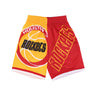 Mitchell & Ness, Pantaloncino Tipo Basket Uomo Nba Big Face Fashion Shorts 5.0 Hardwood Classics Houroc, Yellow