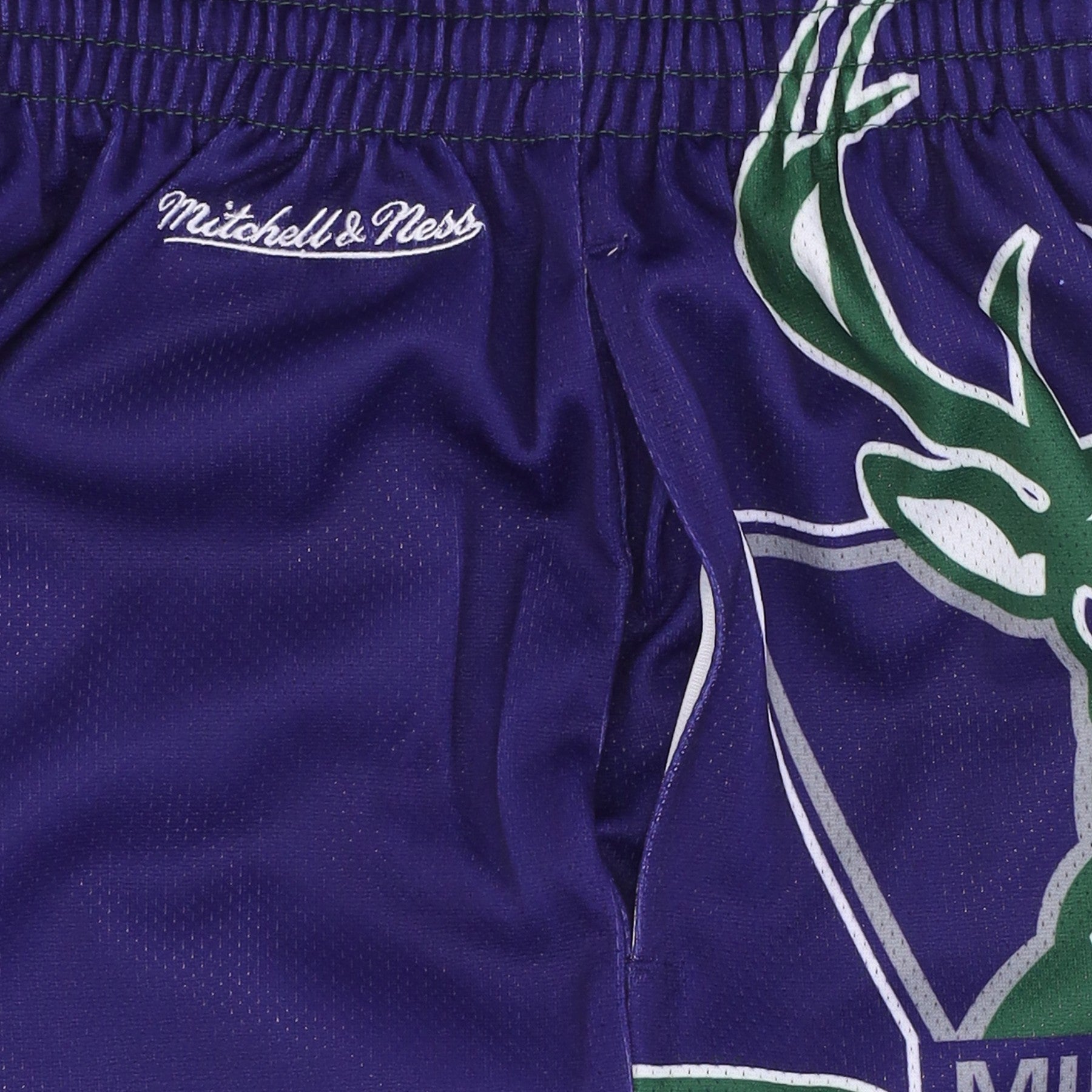 Mitchell & Ness, Pantaloncino Tipo Basket Uomo Nba Big Face Fashion Shorts 5.0 Hardwood Classics Milbuc, 