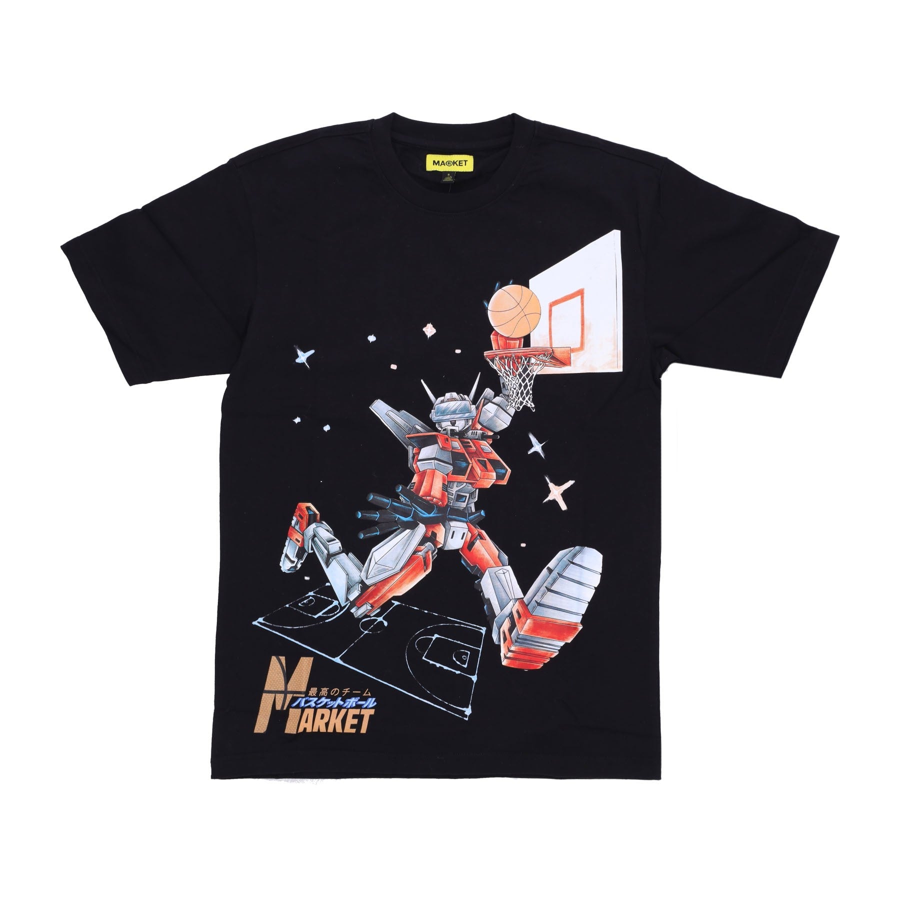 Market, Maglietta Uomo Go Code Dunking Tee, Black