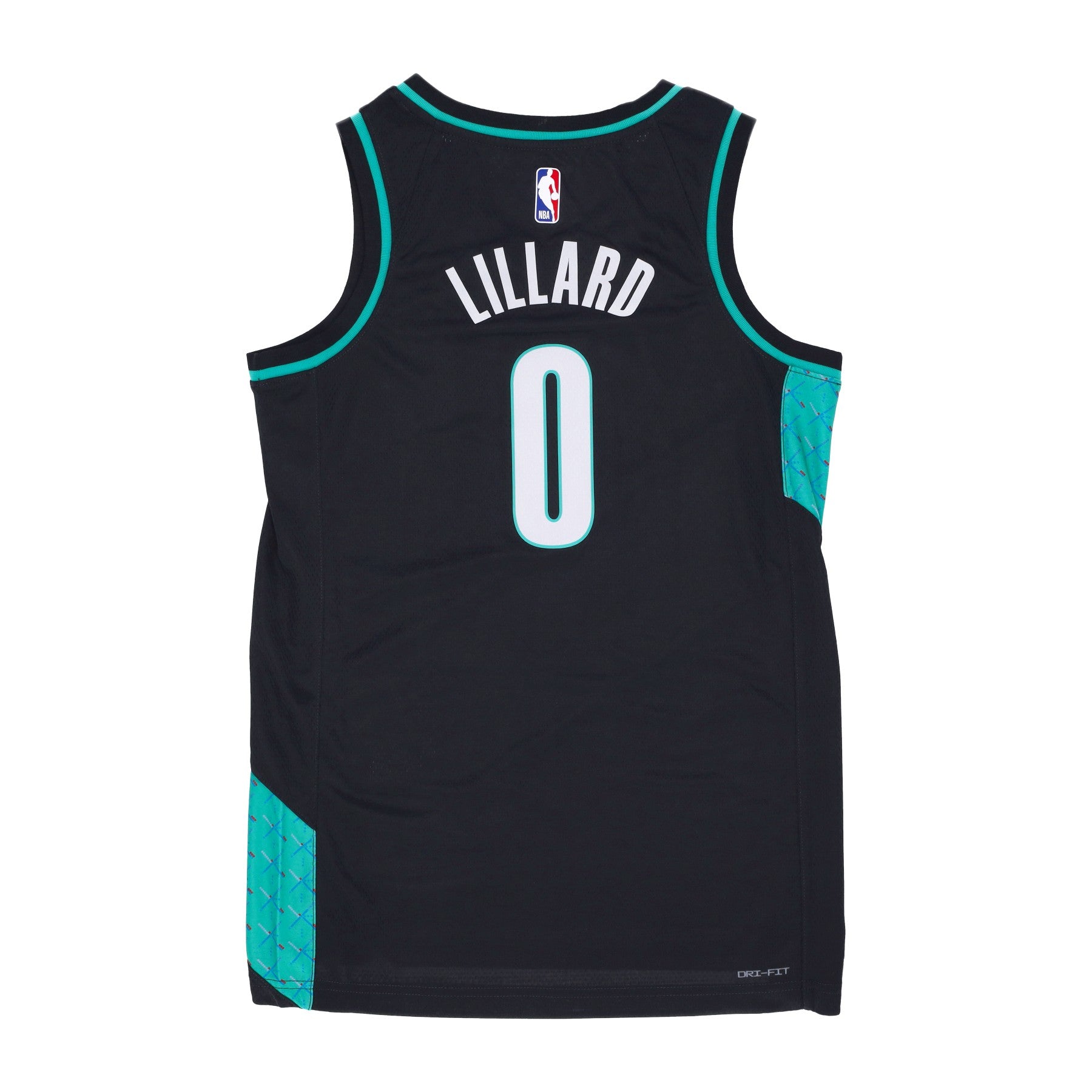 Nike Nba, Canotta Basket Uomo Nba City Edition 22 Dri-fit Swingman Jersey No 0 Damian Lillard Porbla, 