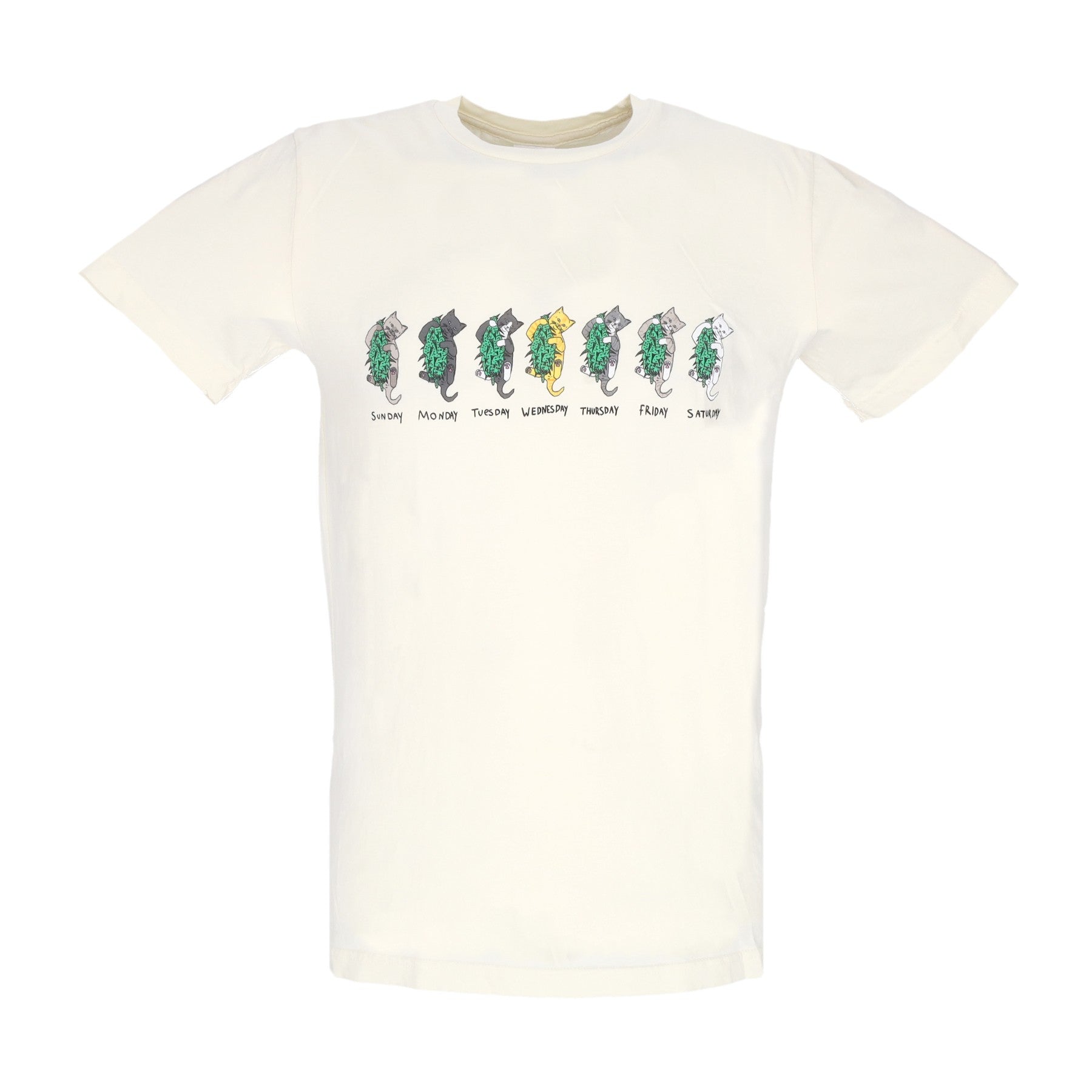 Maglietta Uomo Days Of the Week Tee Natural