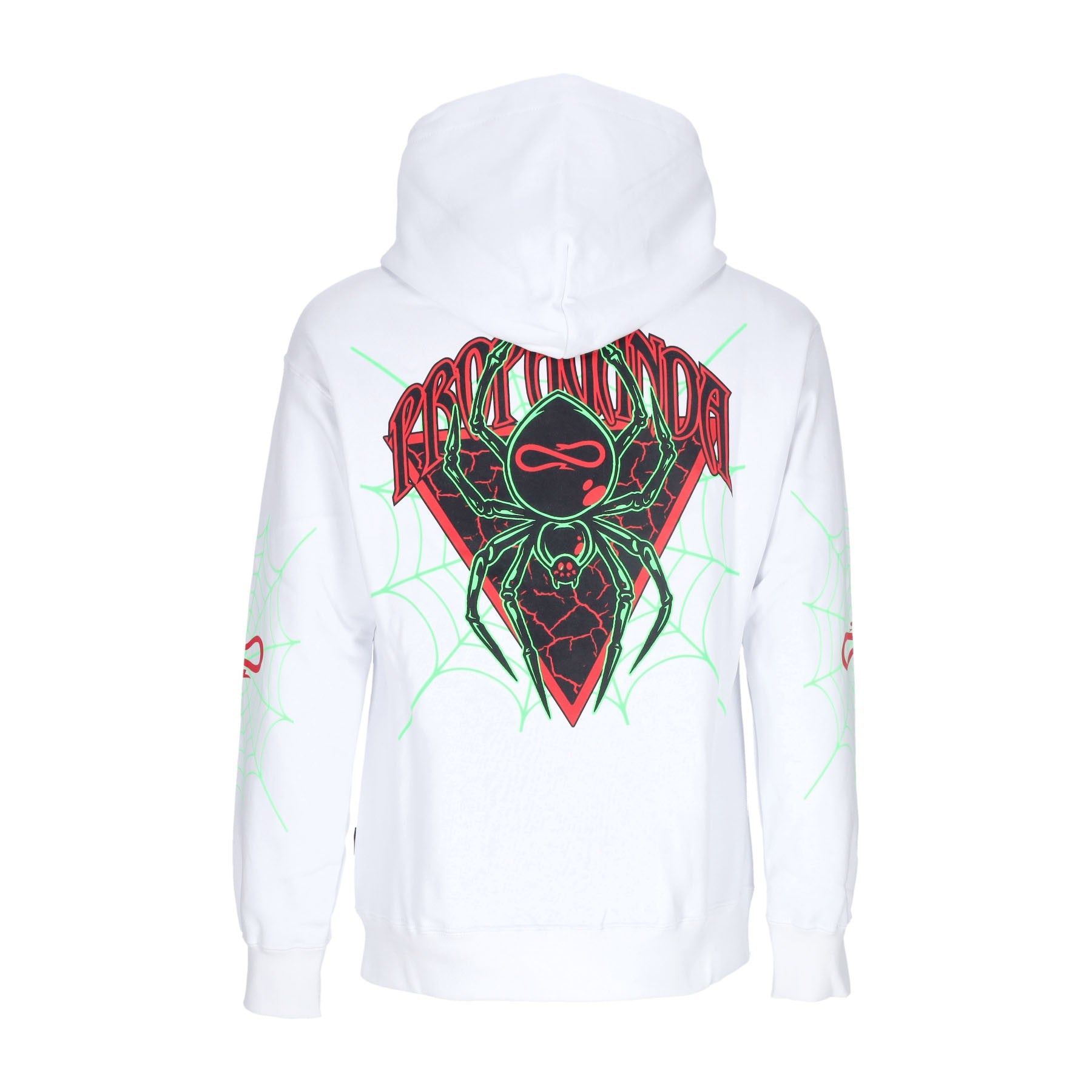 Propaganda, Felpa Cappuccio Uomo Triangle Web Hoodie, White