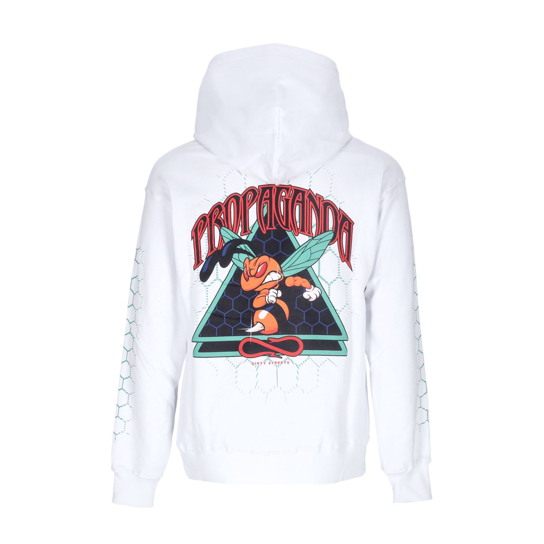 Propaganda, Felpa Cappuccio Uomo Triangle Sting Hoodie, White