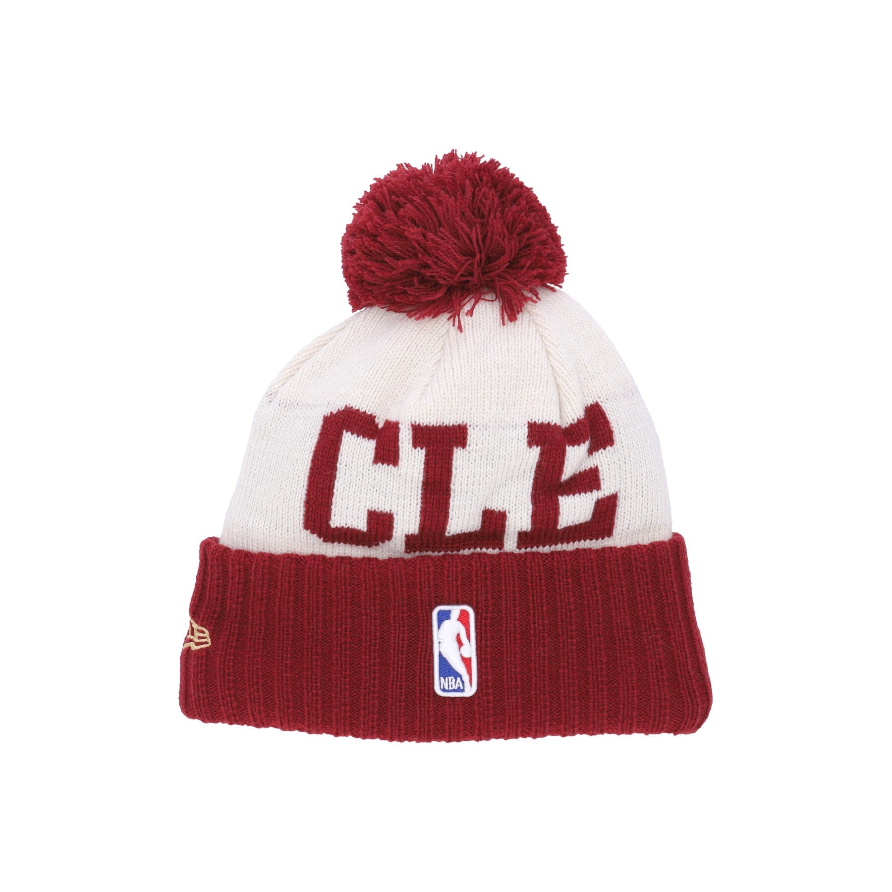 New Era, Cappello Pom Pom Uomo Nba Draft Knit Clecav, 