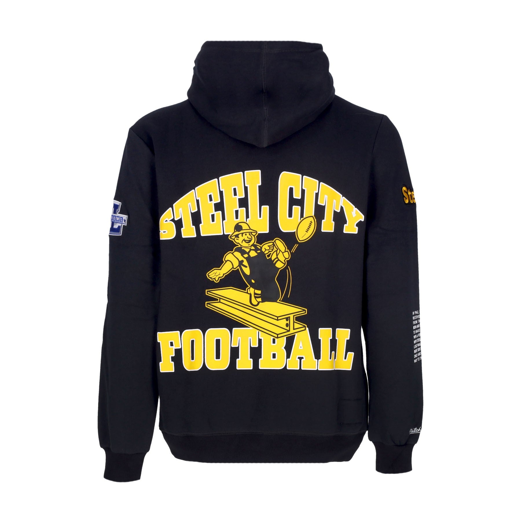 Mitchell & Ness, Felpa Cappuccio Uomo Nfl Team Origins Fleece Hoodie Pitste, 