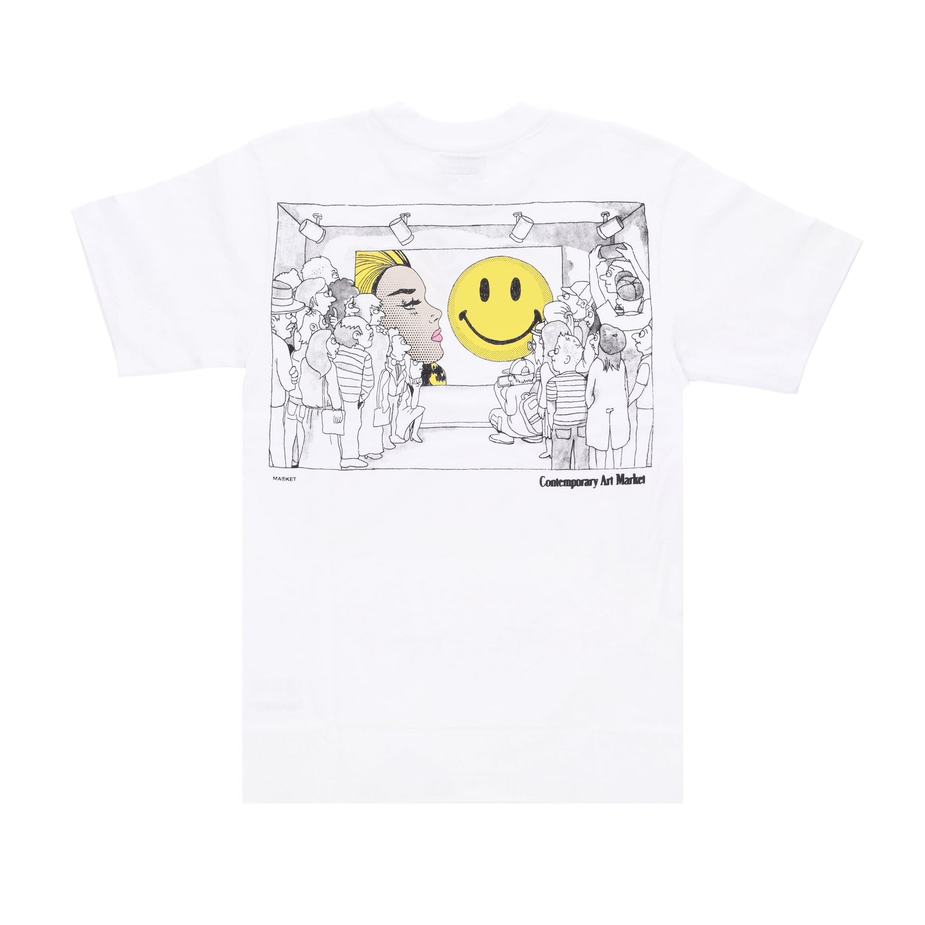 Contemporary Art Market Tee X Smiley Weißes Herren-T-Shirt