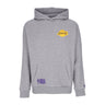 New Era, Felpa Cappuccio Uomo Nba Half Logo Oversized Hoodie Loslak, Heather Grey