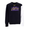 Nike Nba, Felpa Girocollo Uomo Nba Courtside Fleece Crewneck Loslak, Black