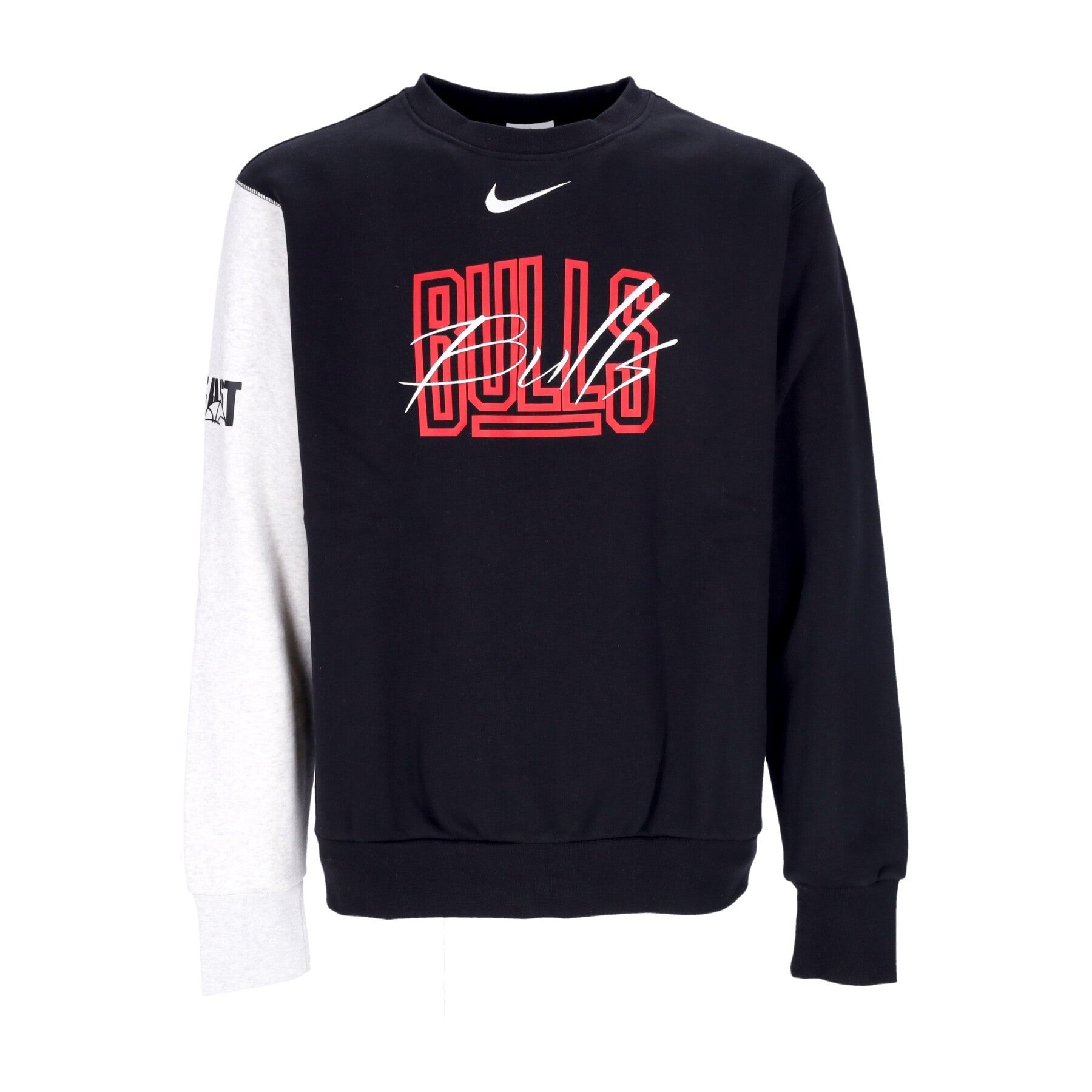 Nike Nba, Felpa Girocollo Uomo Nba Courtside Fleece Crewneck Chibul, Black