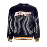 Octopus, Felpa Leggera Girocollo Uomo Athletic Crewneck, Black