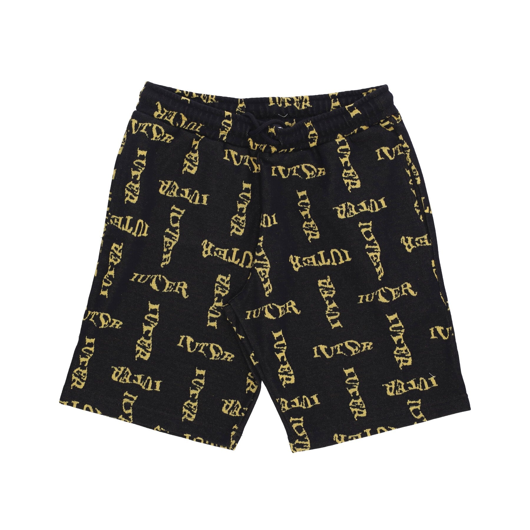 Iuter, Pantalone Corto Uomo Wavy Jacquard Short, Black