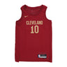 Nike Nba, Canotta Basket Uomo Nba Icon Edition 22 Dri-fit Swingman Jersey No 10 Darius Garland Clecav, Team Red